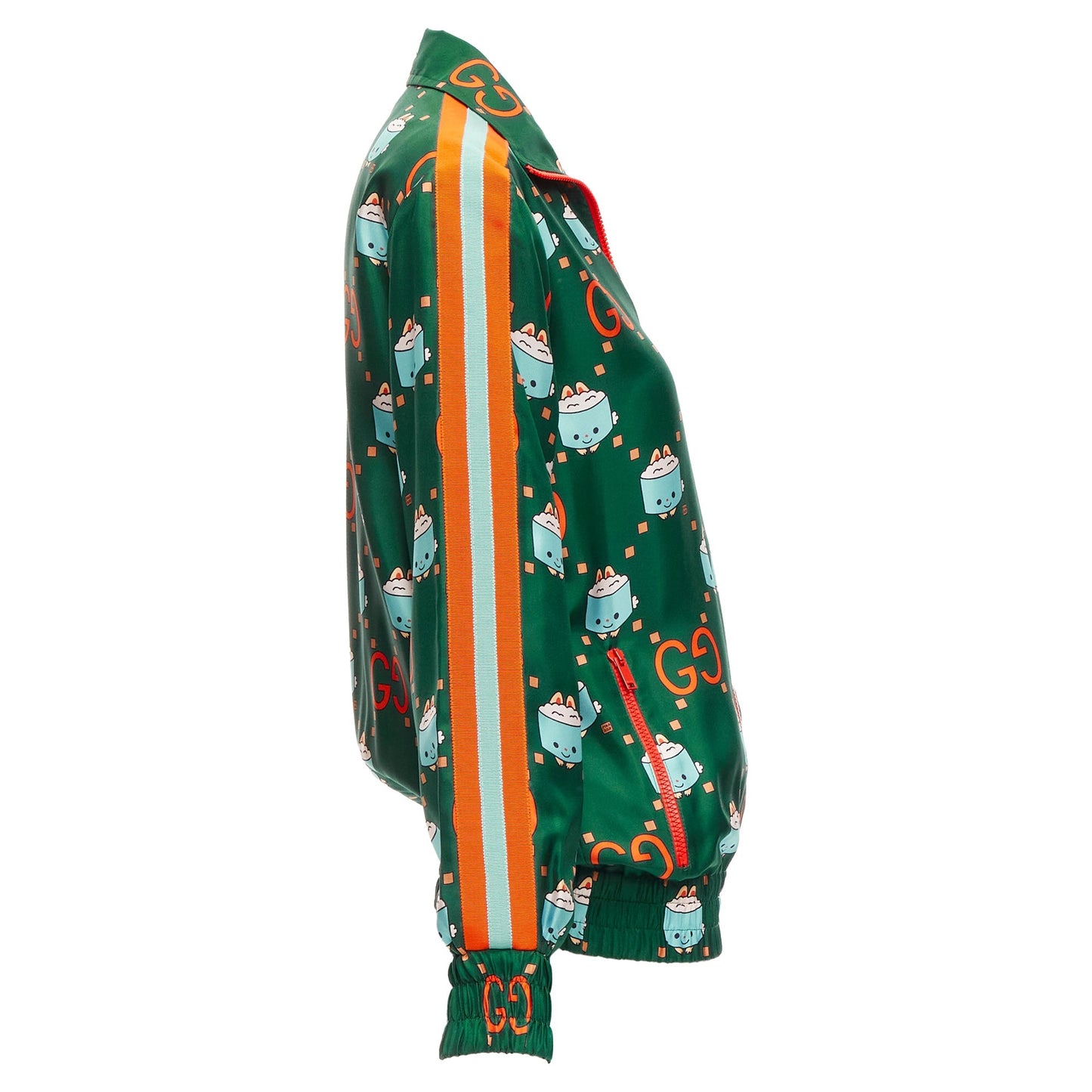 Gucci Pikarar GG Logo Monogram Silk Track Jacket