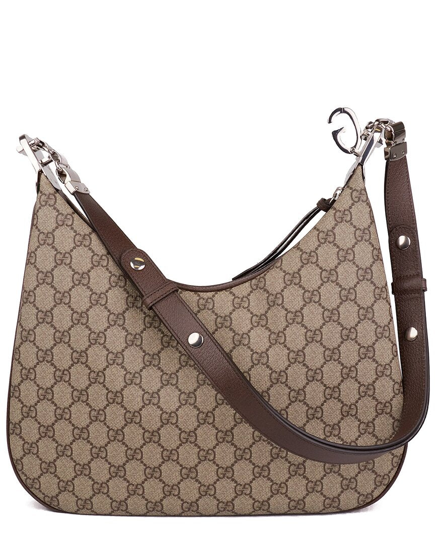 Gucci Attache Medium Canvas Shoulder Bag