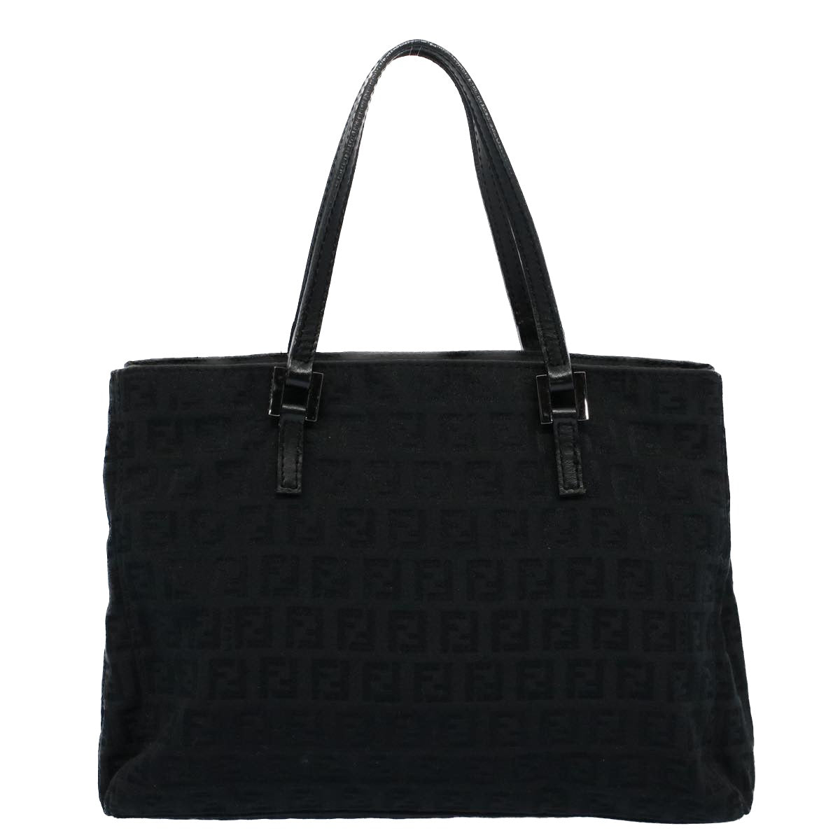 Luxury FendiZucchino Canvas Hand Bag Black55024