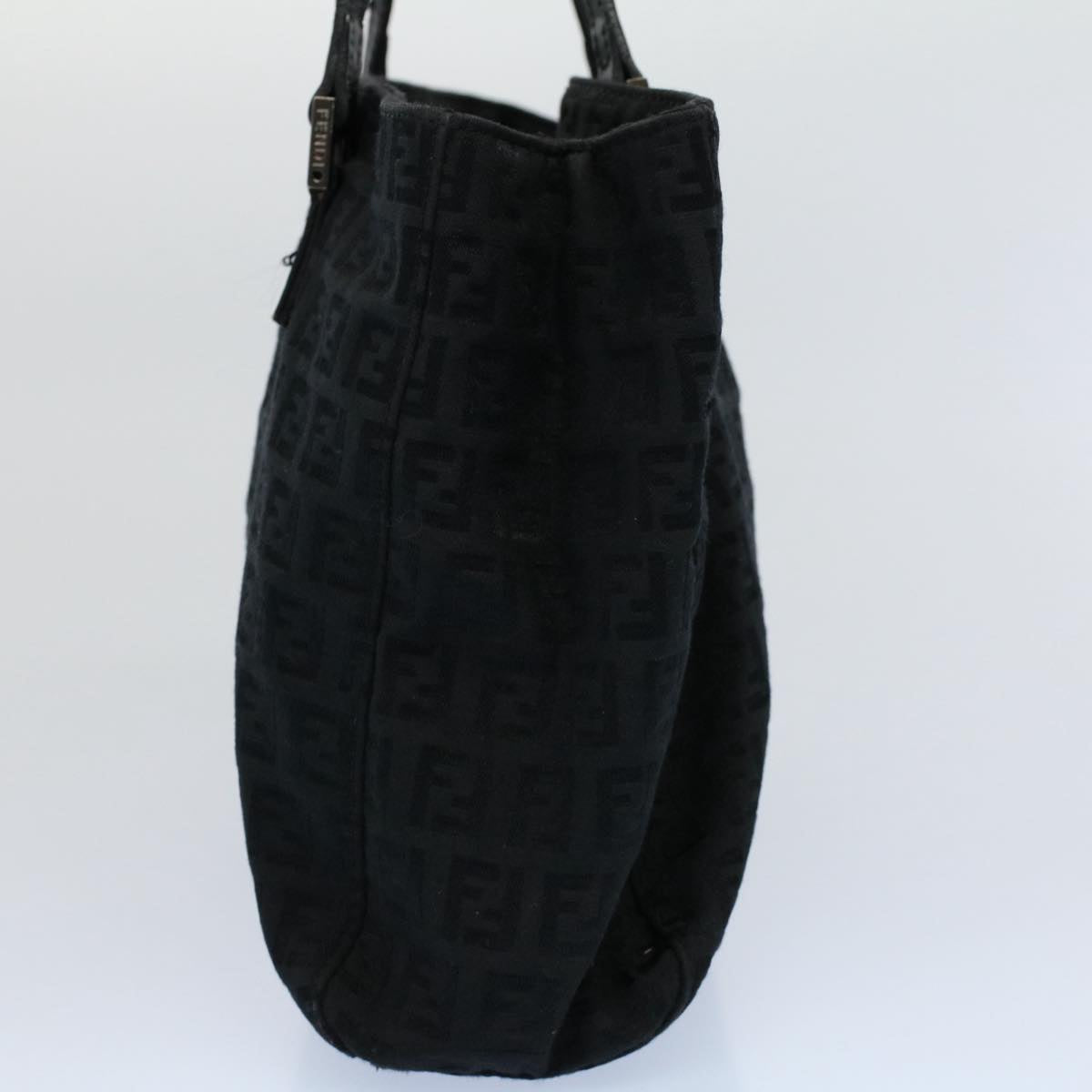 Luxury FendiZucchino Canvas Hand Bag Black55024