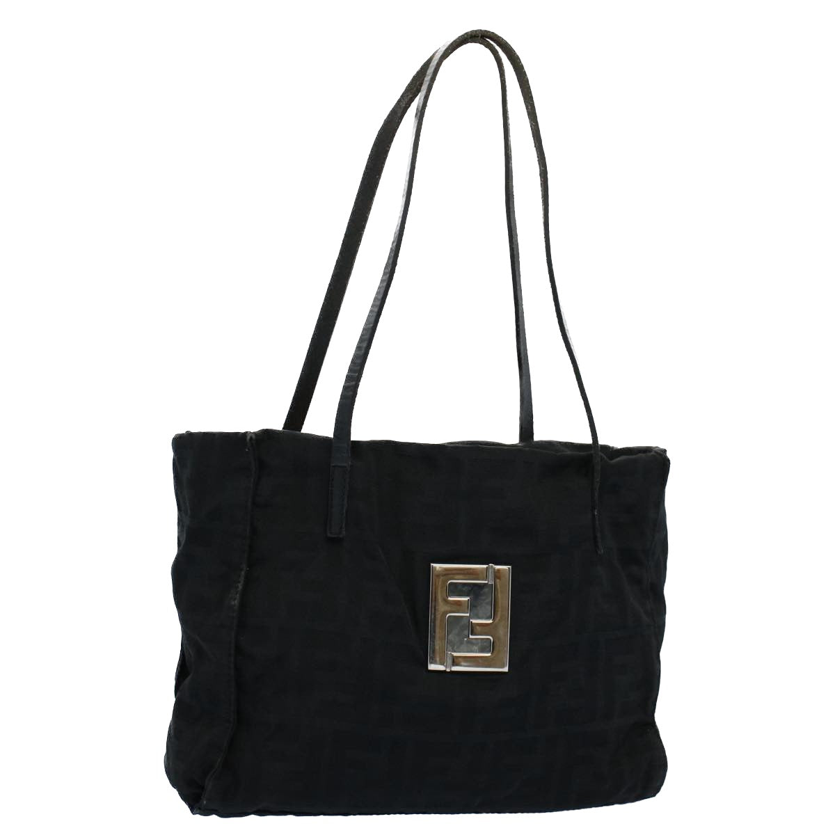 Luxury FendiZucca Canvas Tote Bag Black55033
