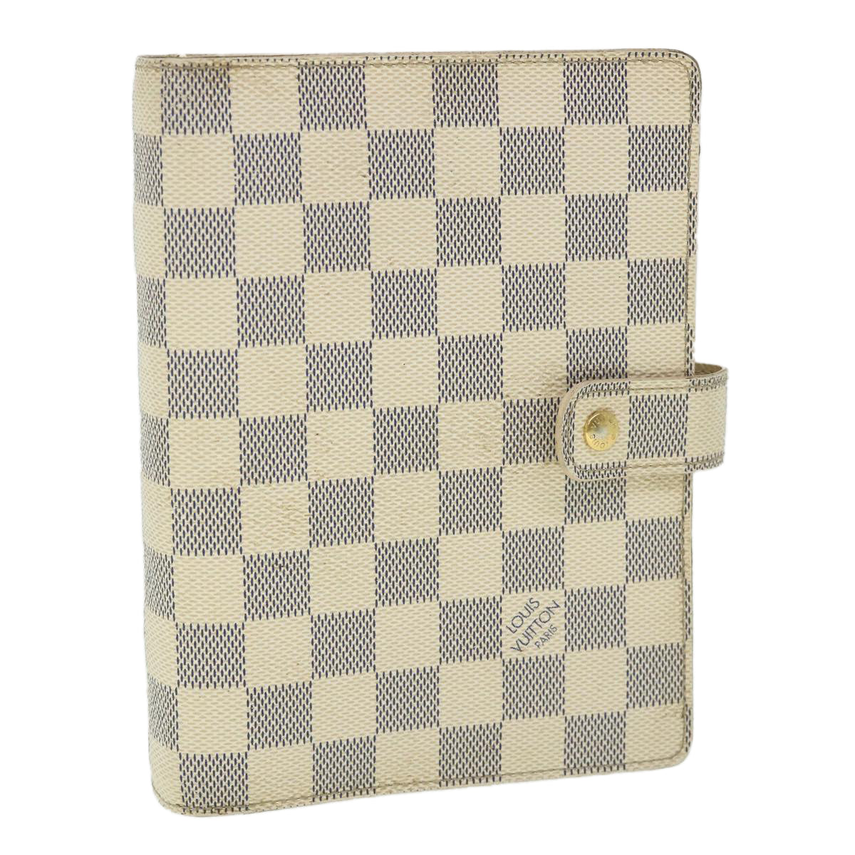 LOUIS VUITTON Damier Azur Agenda MM Day Planner Cover R20707 LV 55041