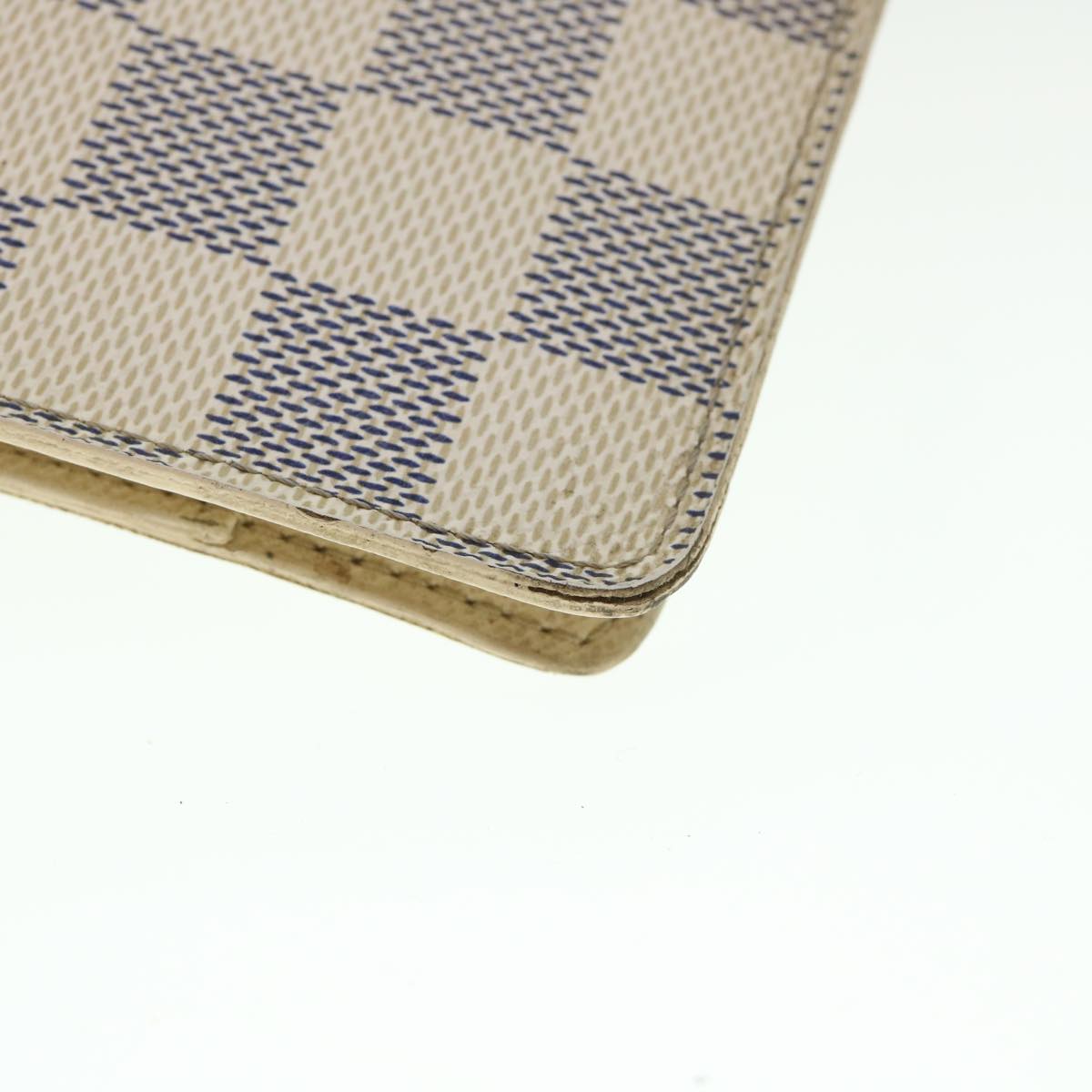LOUIS VUITTON Damier Azur Agenda MM Day Planner Cover R20707 LV 55041