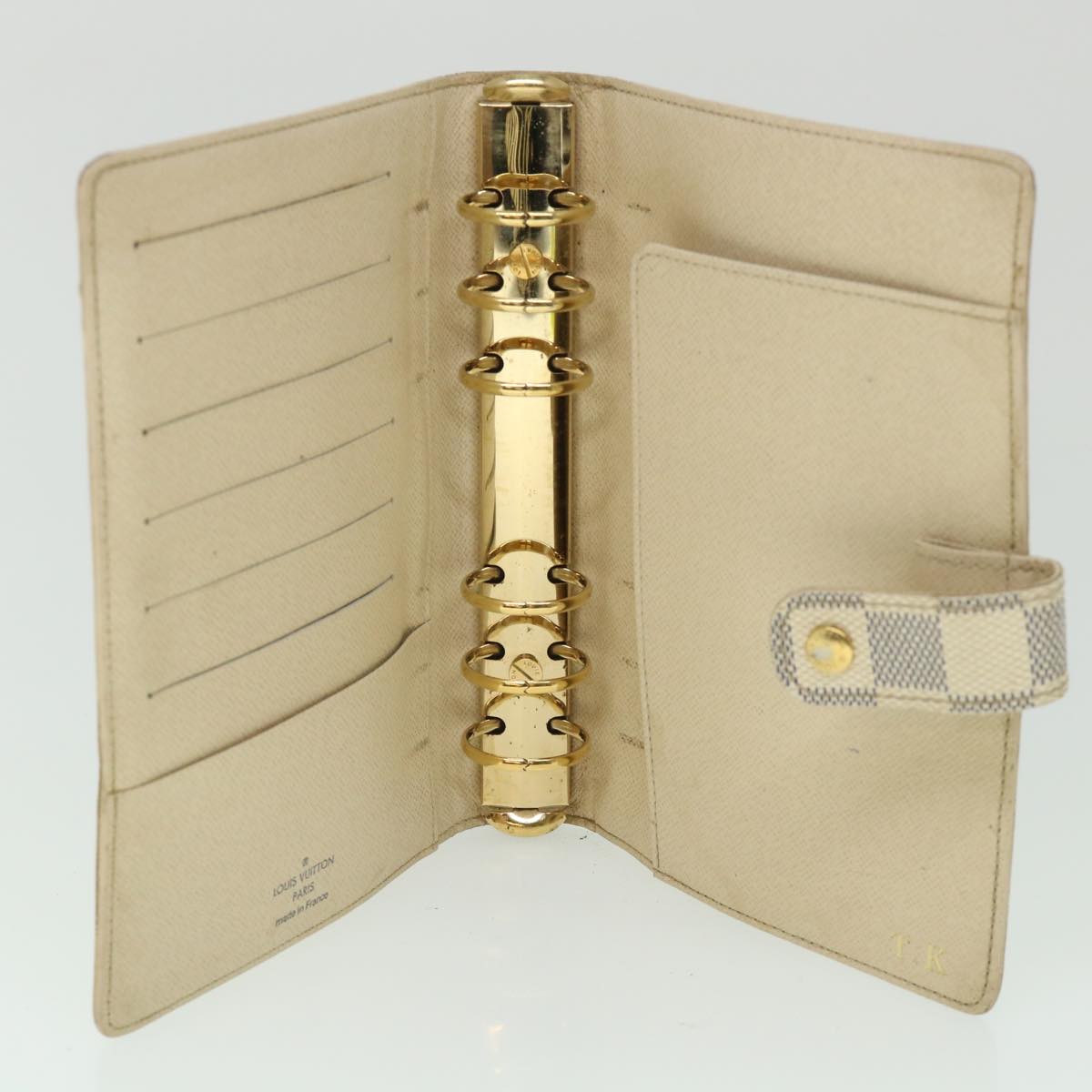 LOUIS VUITTON Damier Azur Agenda MM Day Planner Cover R20707 LV 55041