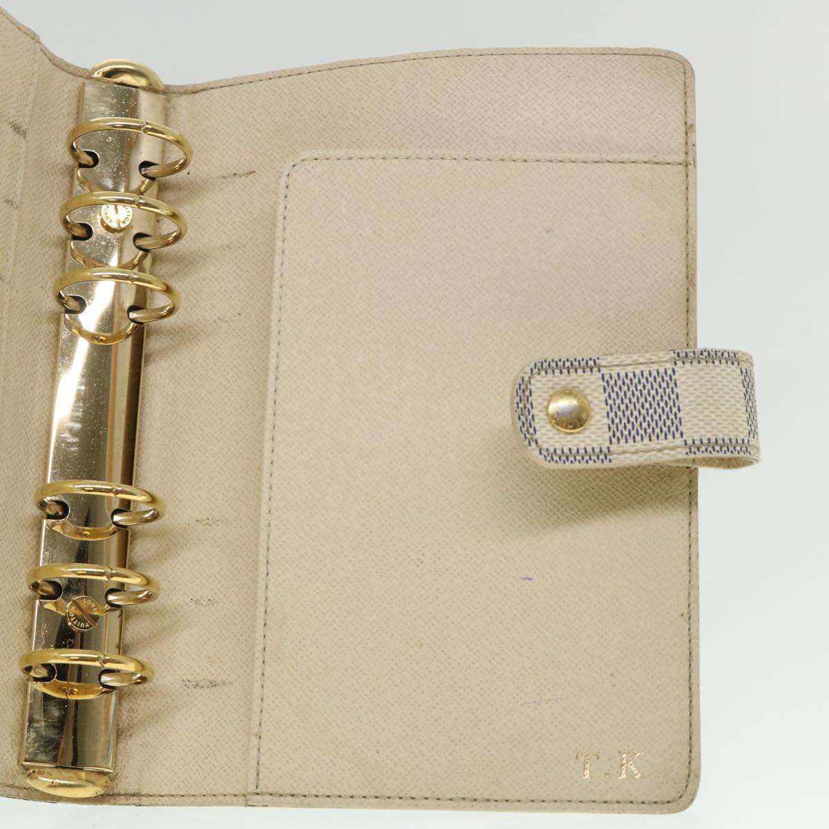 LOUIS VUITTON Damier Azur Agenda MM Day Planner Cover R20707 LV 55041