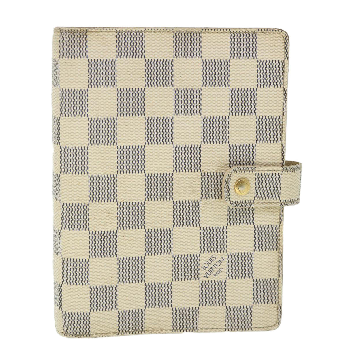 LOUIS VUITTON Damier Azur Agenda MM Day Planner Cover R20707 LV 55041