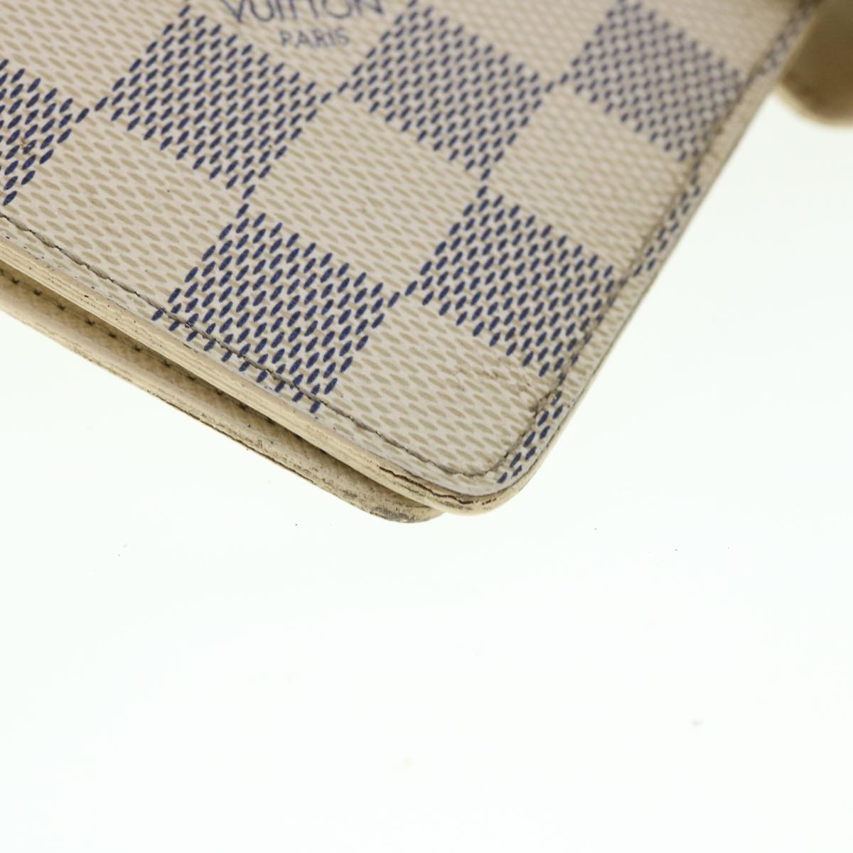 LOUIS VUITTON Damier Azur Agenda MM Day Planner Cover R20707 LV 55041