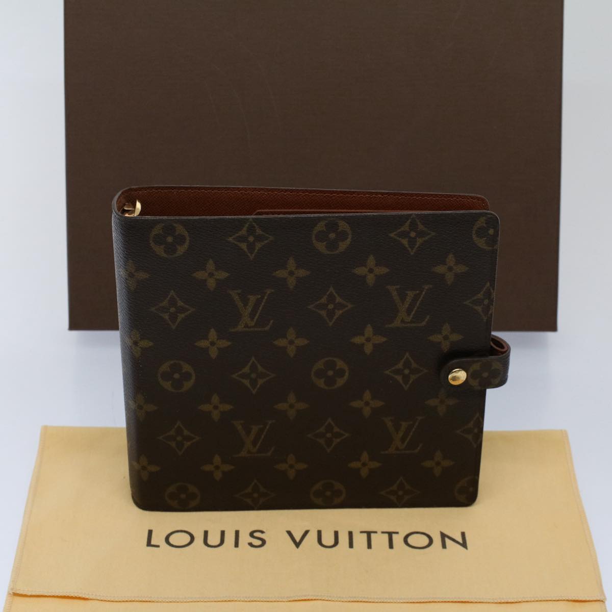 LOUIS VUITTON Monogram Agenda Scrap Book Day Planner Cover R20955 LV 55046A
