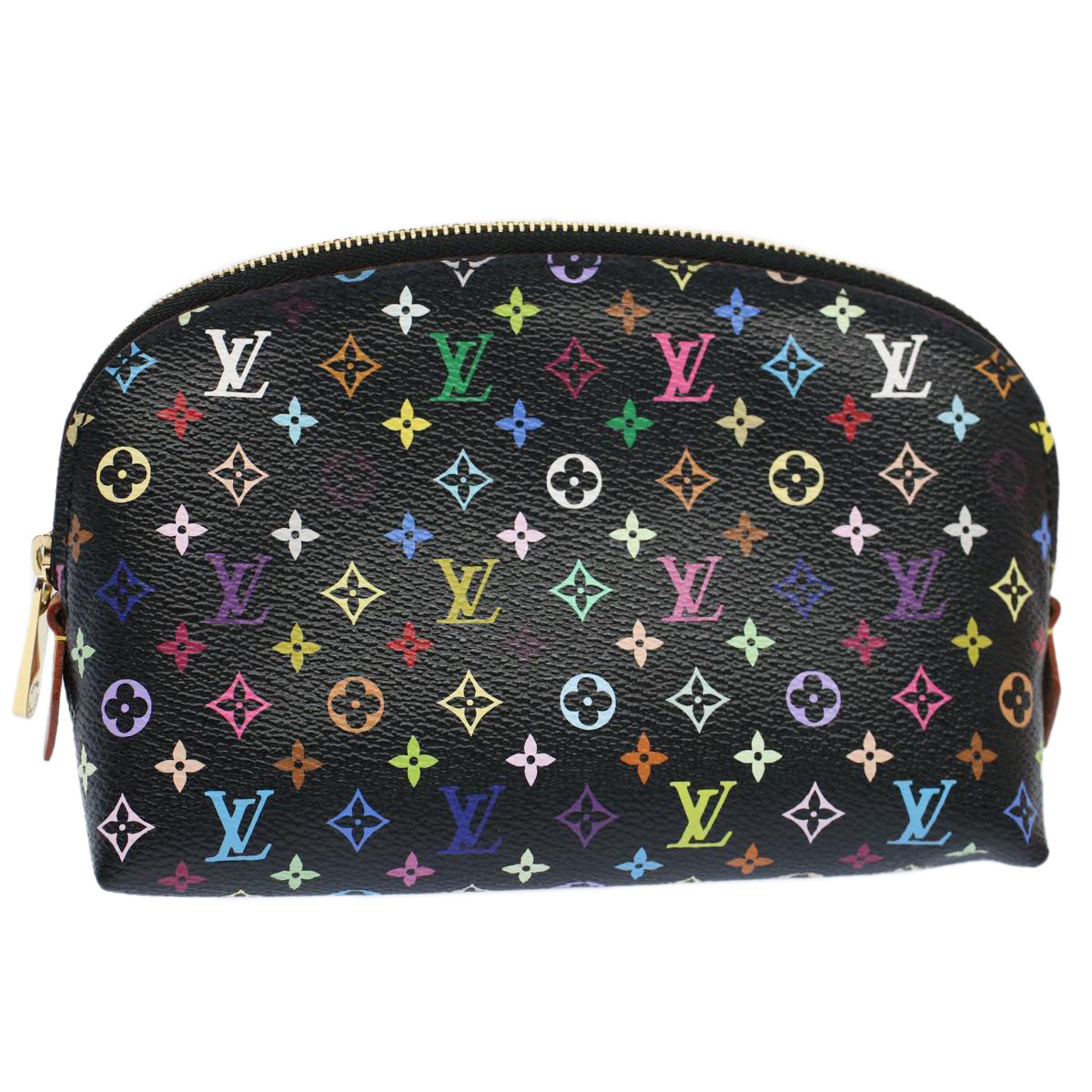 LOUIS VUITTON Monogram Multicolor Pochette Cosmetic Black M47355 LV 55047A