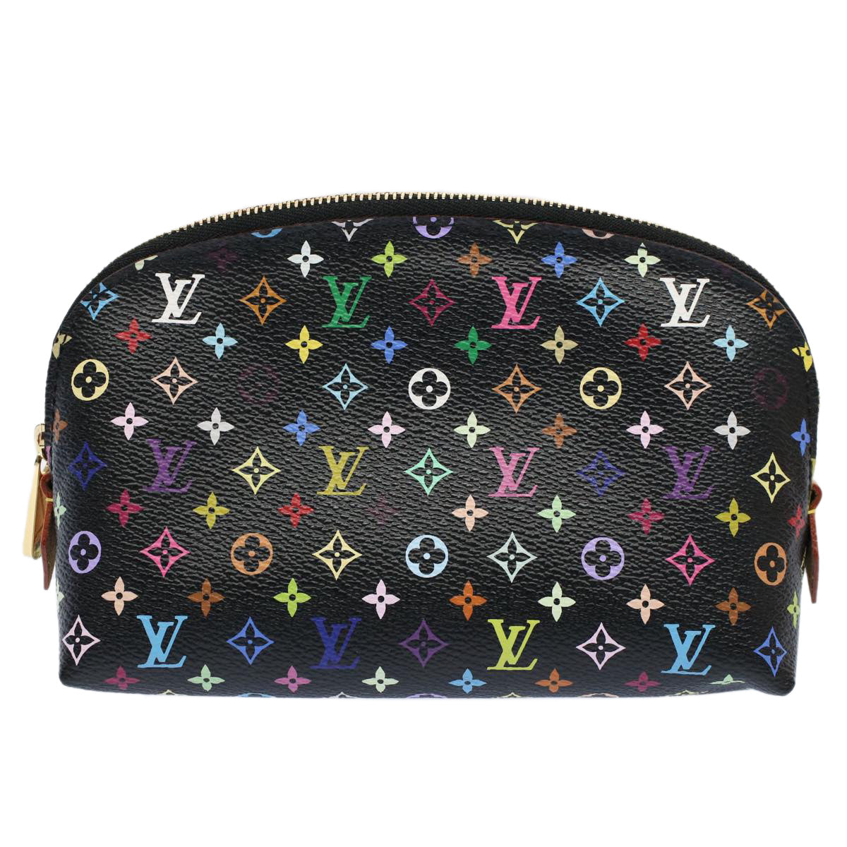 LOUIS VUITTON Monogram Multicolor Pochette Cosmetic Black M47355 LV 55047A