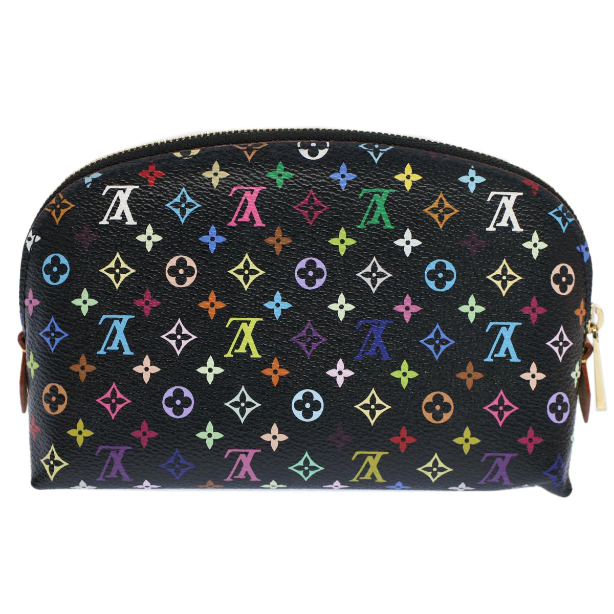 LOUIS VUITTON Monogram Multicolor Pochette Cosmetic Black M47355 LV 55047A