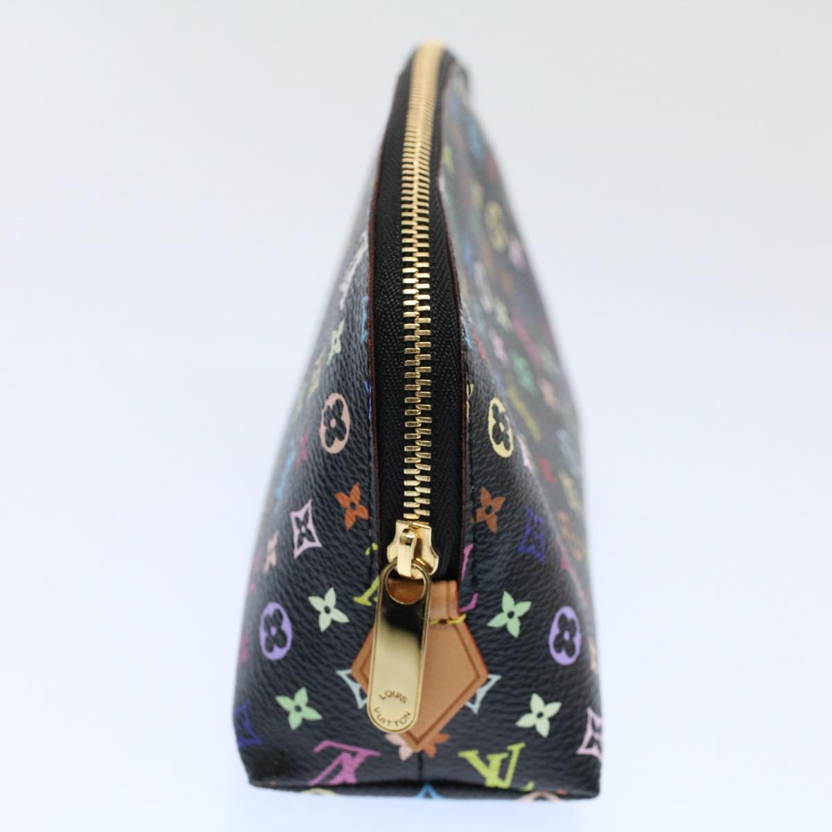 LOUIS VUITTON Monogram Multicolor Pochette Cosmetic Black M47355 LV 55047A