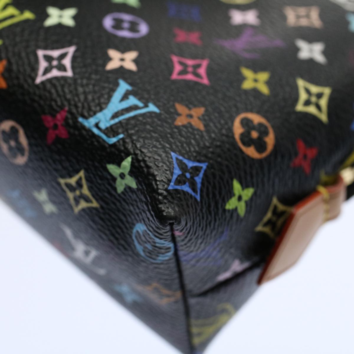 LOUIS VUITTON Monogram Multicolor Pochette Cosmetic Black M47355 LV 55047A
