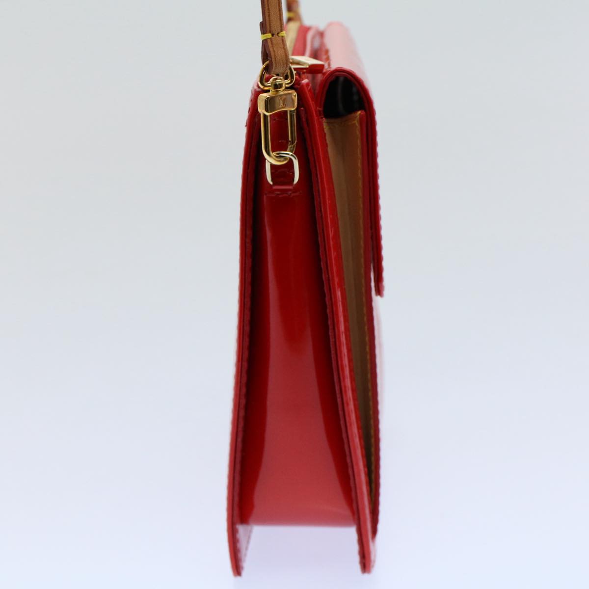 LOUIS VUITTON Monogram Vernis Motto Accessory Pouch Red M91137 LV 55050