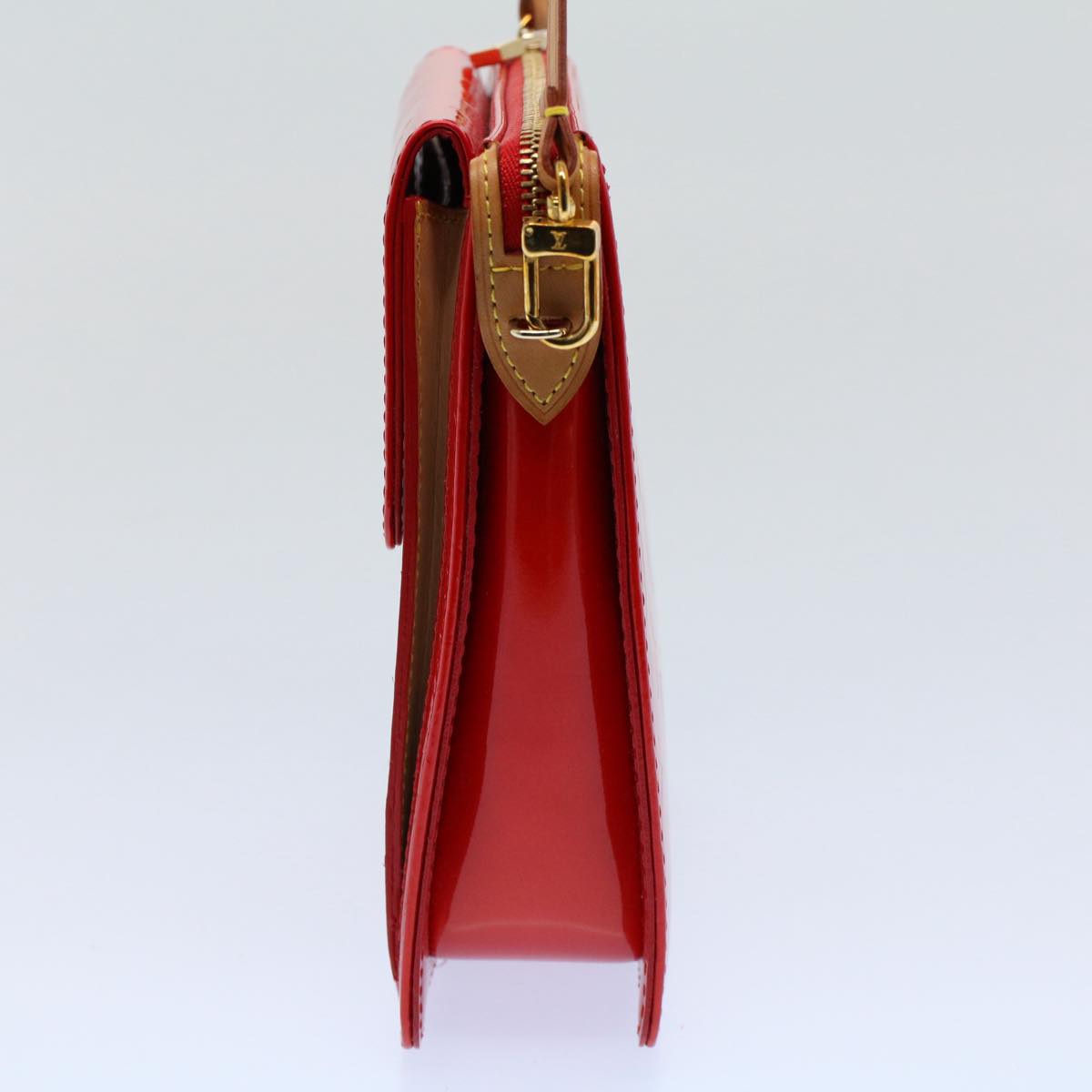 LOUIS VUITTON Monogram Vernis Motto Accessory Pouch Red M91137 LV 55050