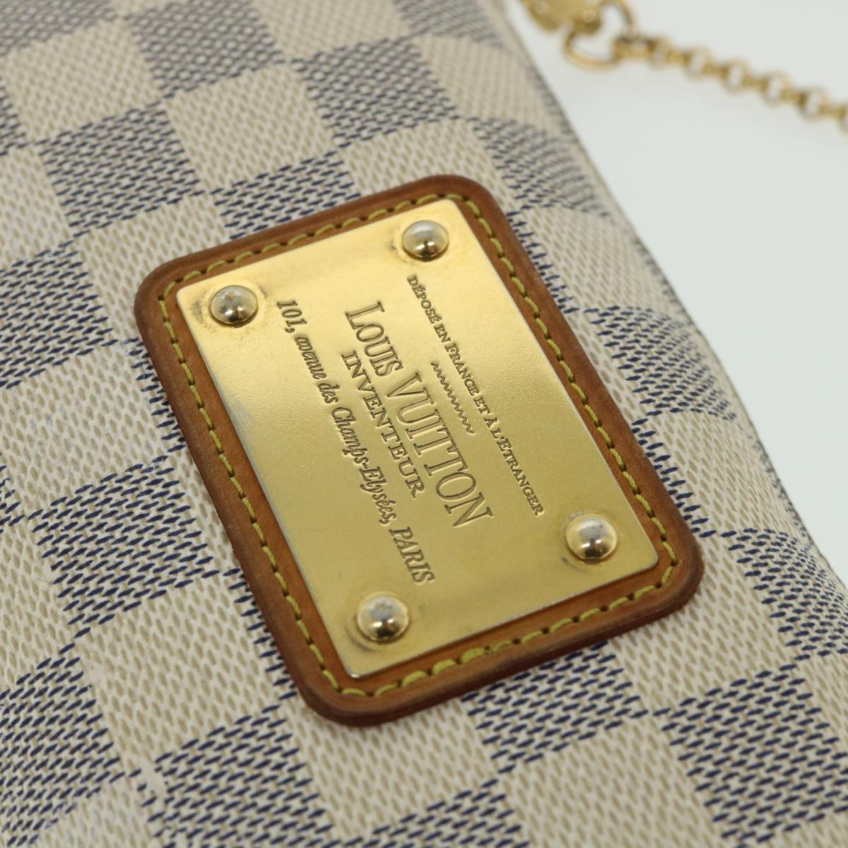 LOUIS VUITTON Damier Azur Eva Shoulder Bag 2way N55214 LV 55052