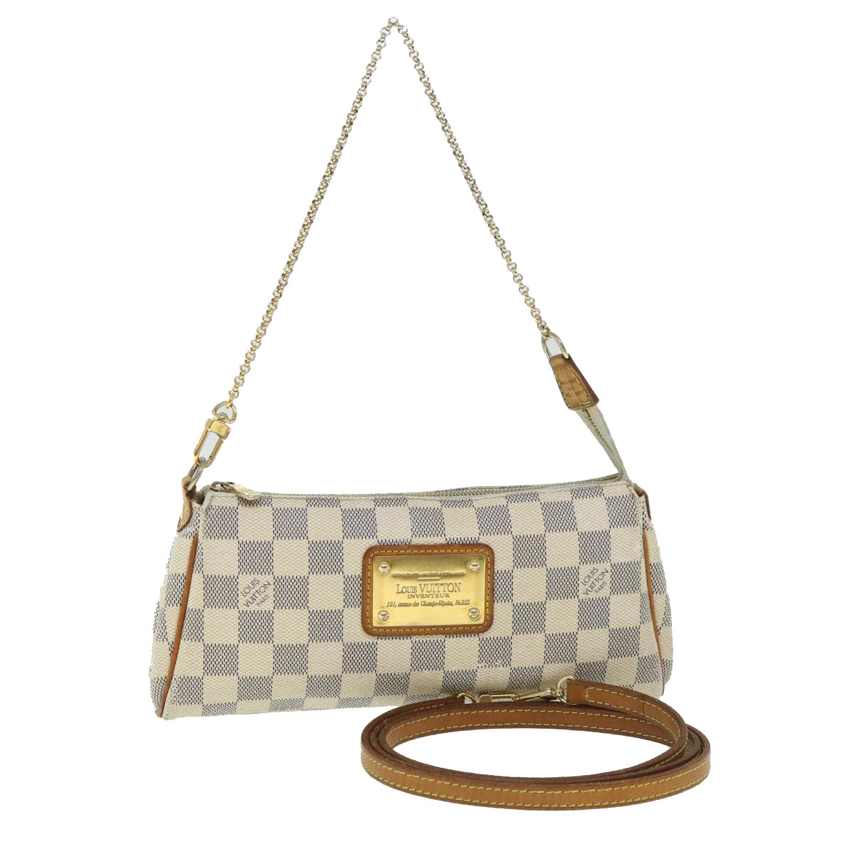 LOUIS VUITTON Damier Azur Eva Shoulder Bag 2way N55214 LV 55052