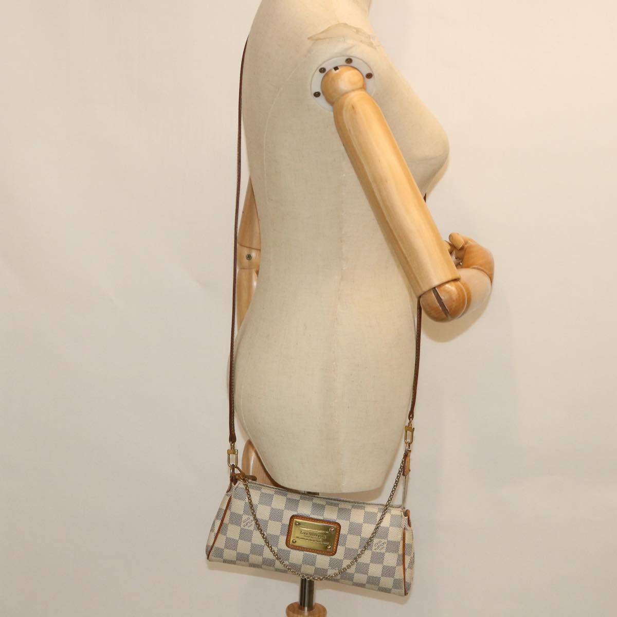 LOUIS VUITTON Damier Azur Eva Shoulder Bag 2way N55214 LV 55052