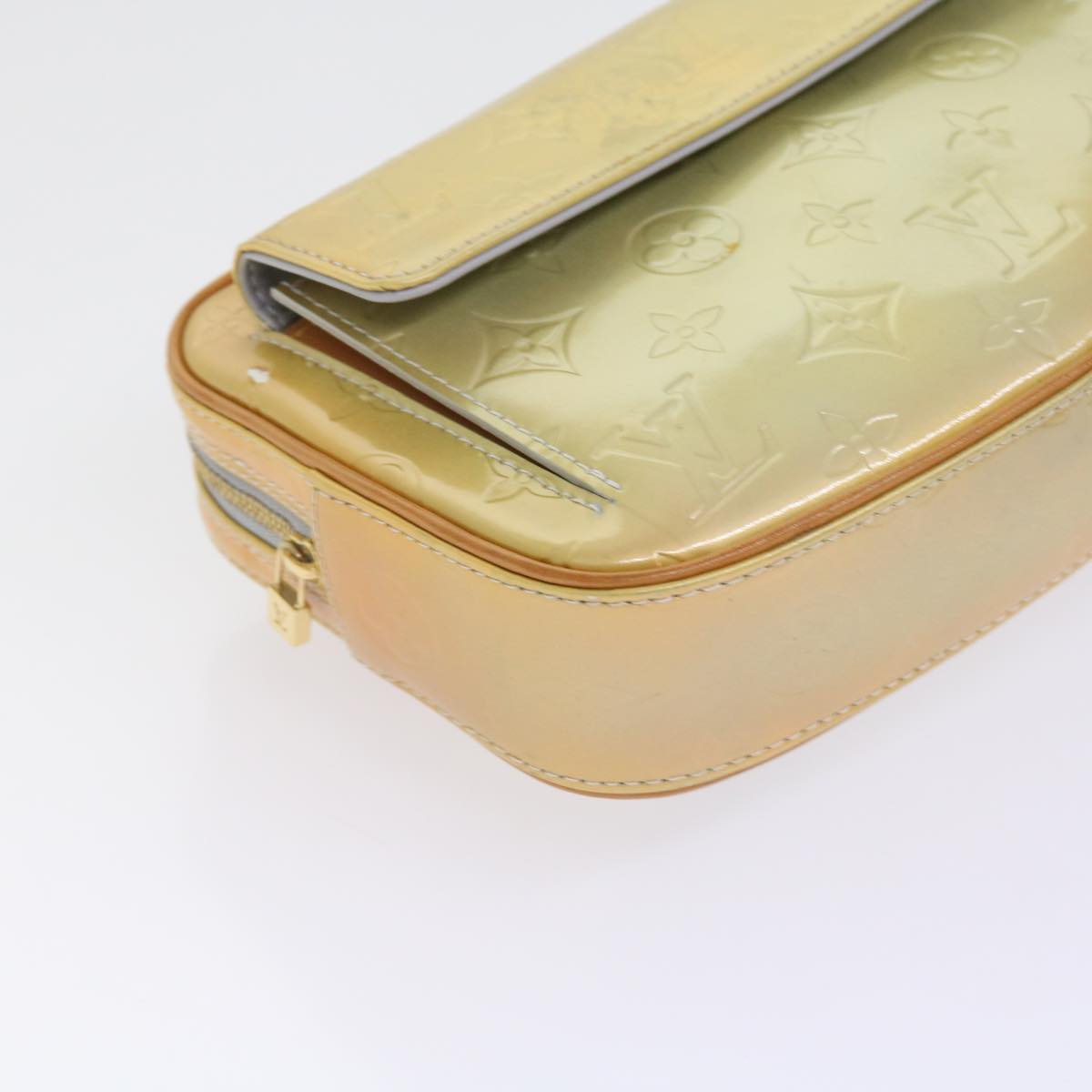 LOUIS VUITTON Monogram Vernis Fulton Waist Bag Gris M91041 LV 55054