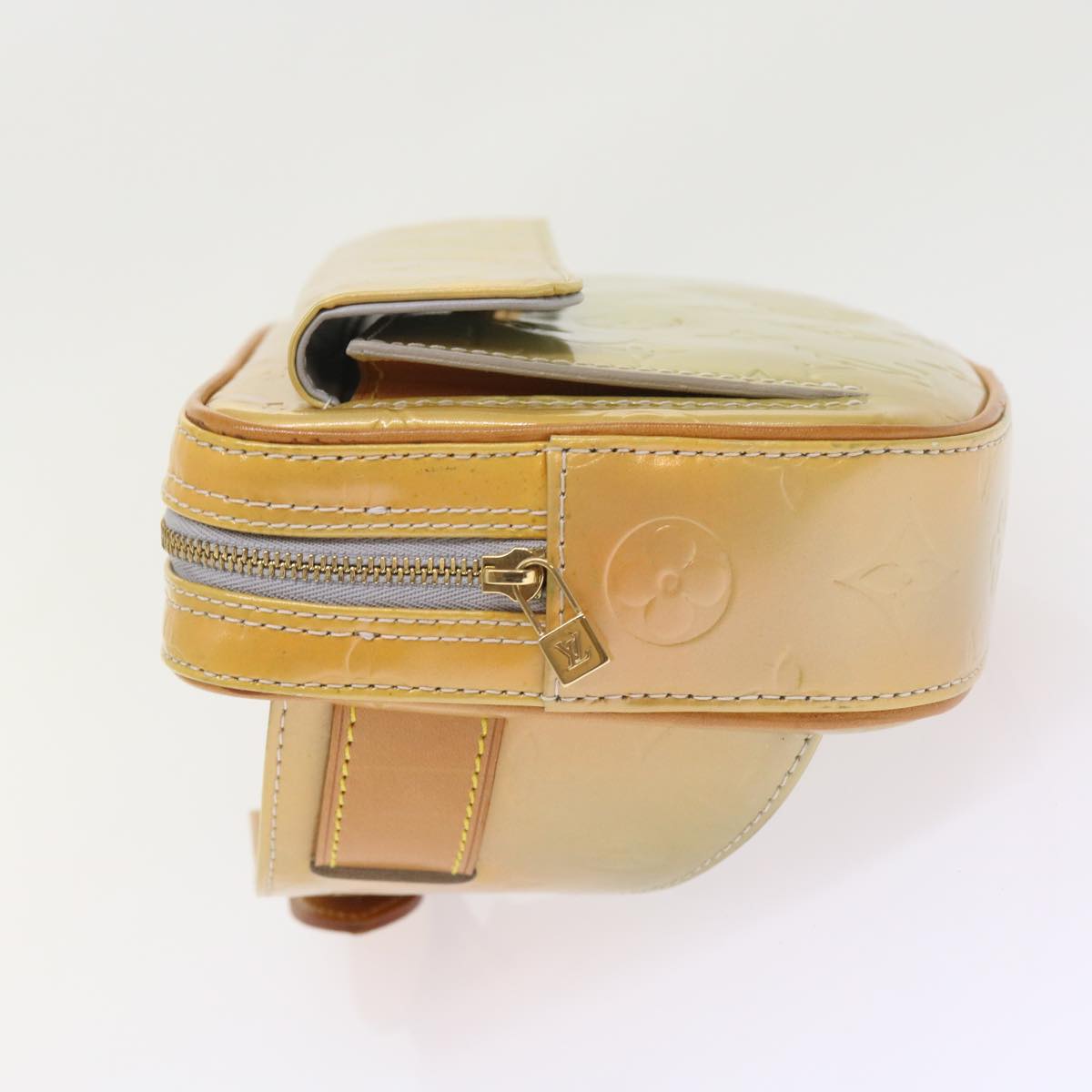 LOUIS VUITTON Monogram Vernis Fulton Waist Bag Gris M91041 LV 55054