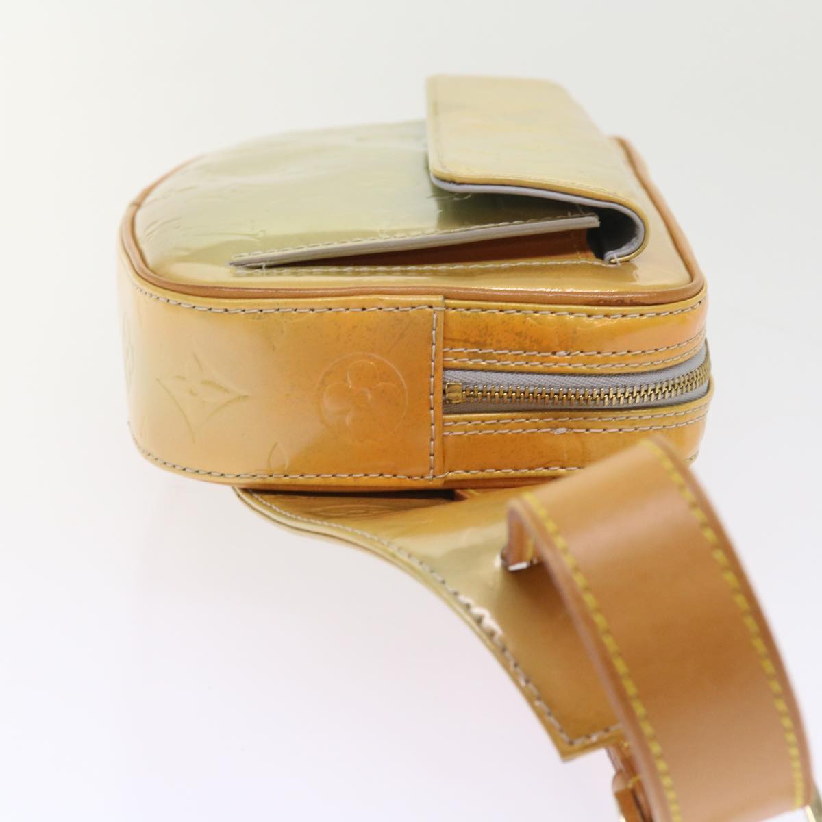LOUIS VUITTON Monogram Vernis Fulton Waist Bag Gris M91041 LV 55054