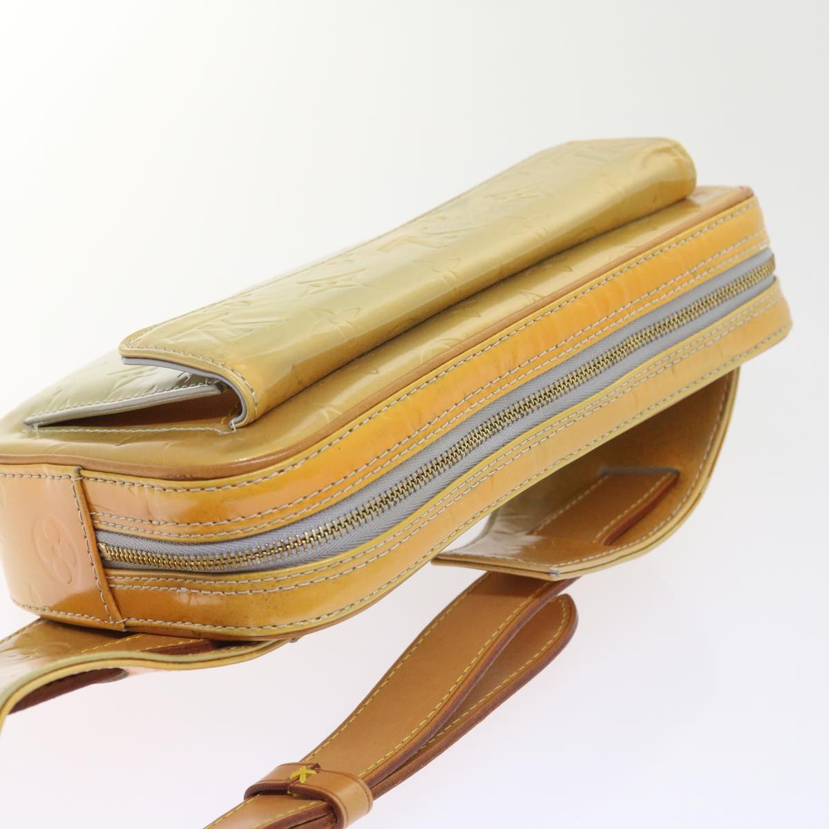 LOUIS VUITTON Monogram Vernis Fulton Waist Bag Gris M91041 LV 55054