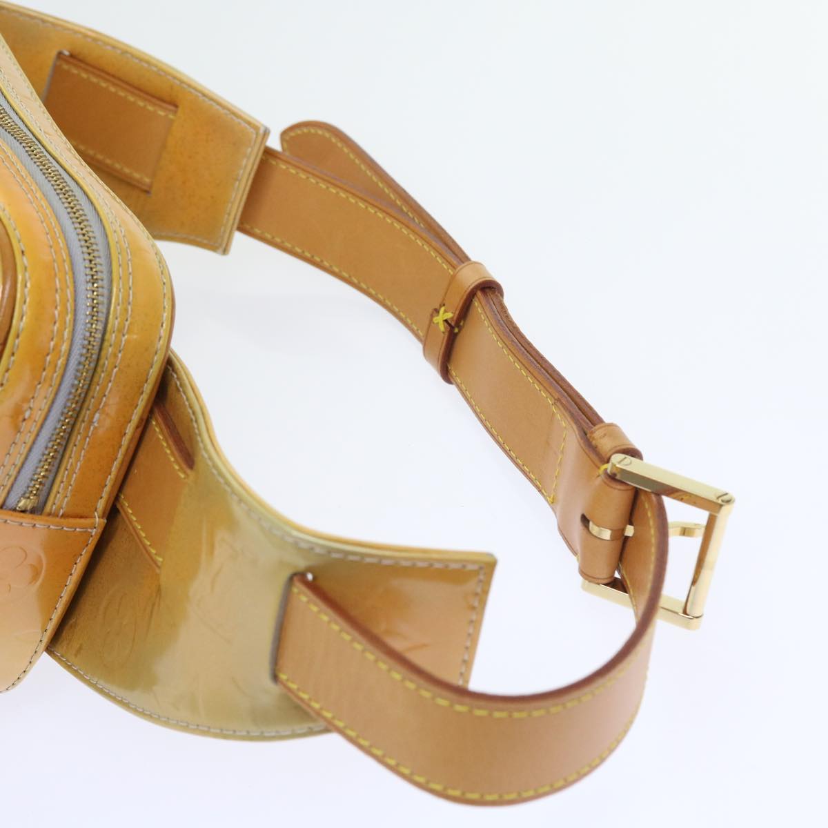 LOUIS VUITTON Monogram Vernis Fulton Waist Bag Gris M91041 LV 55054