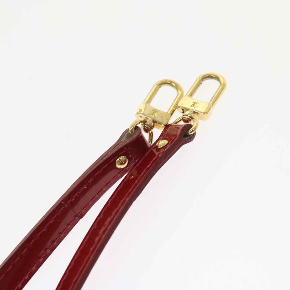LOUIS VUITTON Vernis Rayure Alma BB Bag 2way Pomme D'amour M91593 LV 55057