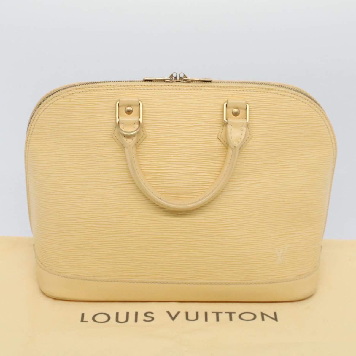 LOUIS VUITTON Epi Alma Hand Bag Cream Vanilla M5214A LV 55059