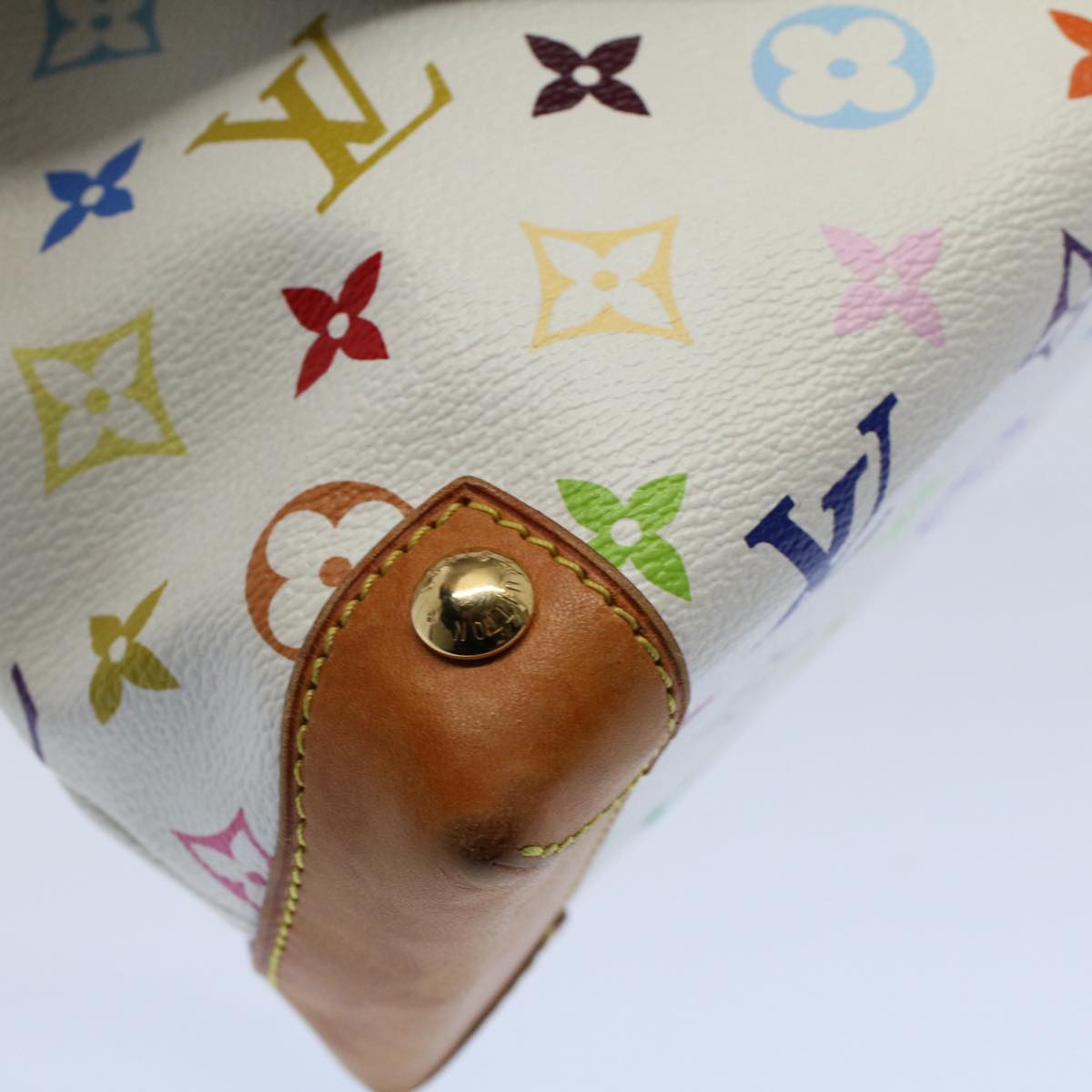 LOUIS VUITTON Monogram Multicolor Eliza Shoulder Bag White M40098 LV 55061