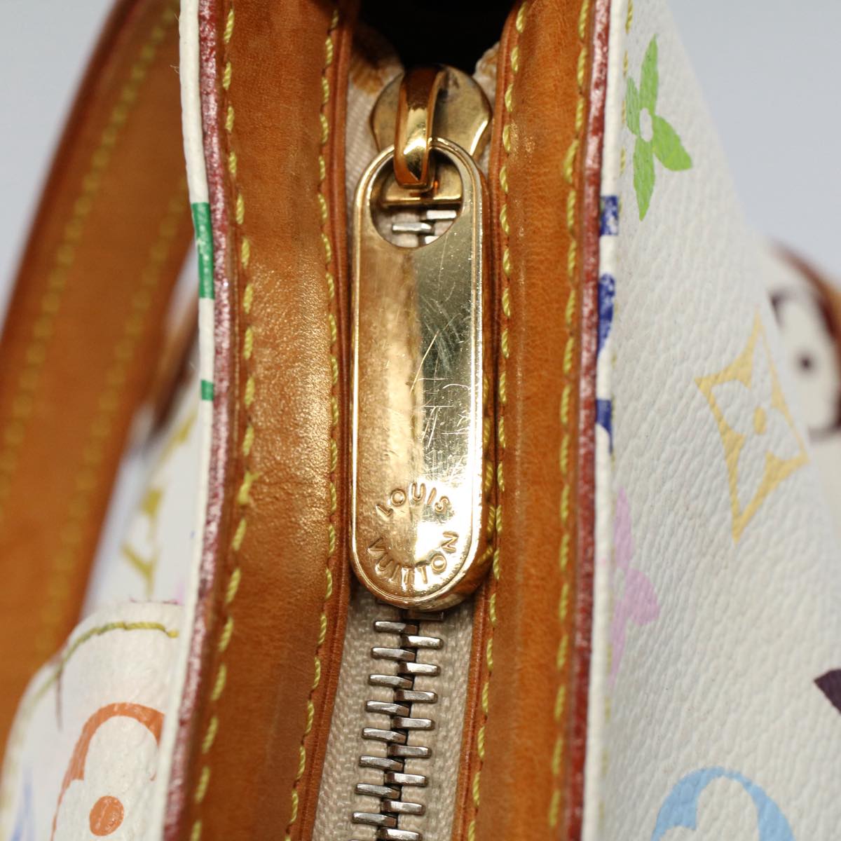 LOUIS VUITTON Monogram Multicolor Eliza Shoulder Bag White M40098 LV 55061