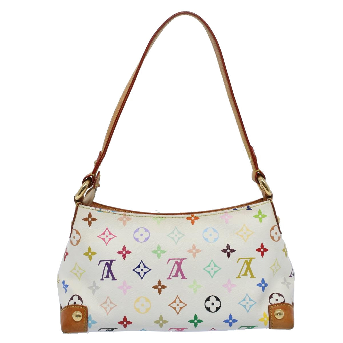 LOUIS VUITTON Monogram Multicolor Eliza Shoulder Bag White M40098 LV 55061