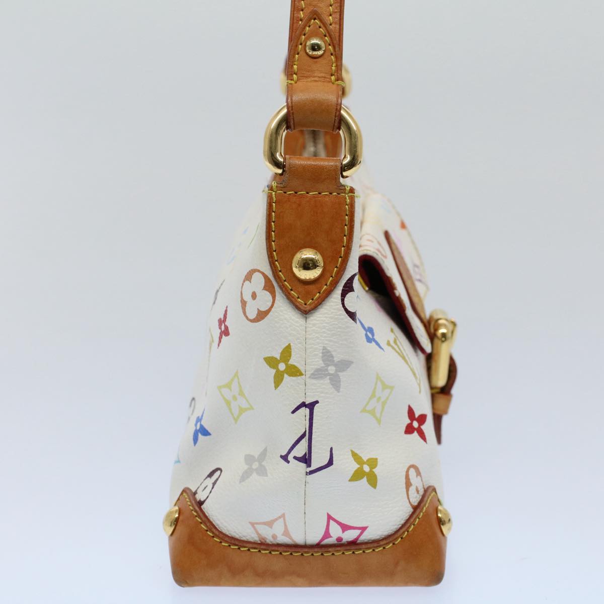 LOUIS VUITTON Monogram Multicolor Eliza Shoulder Bag White M40098 LV 55061