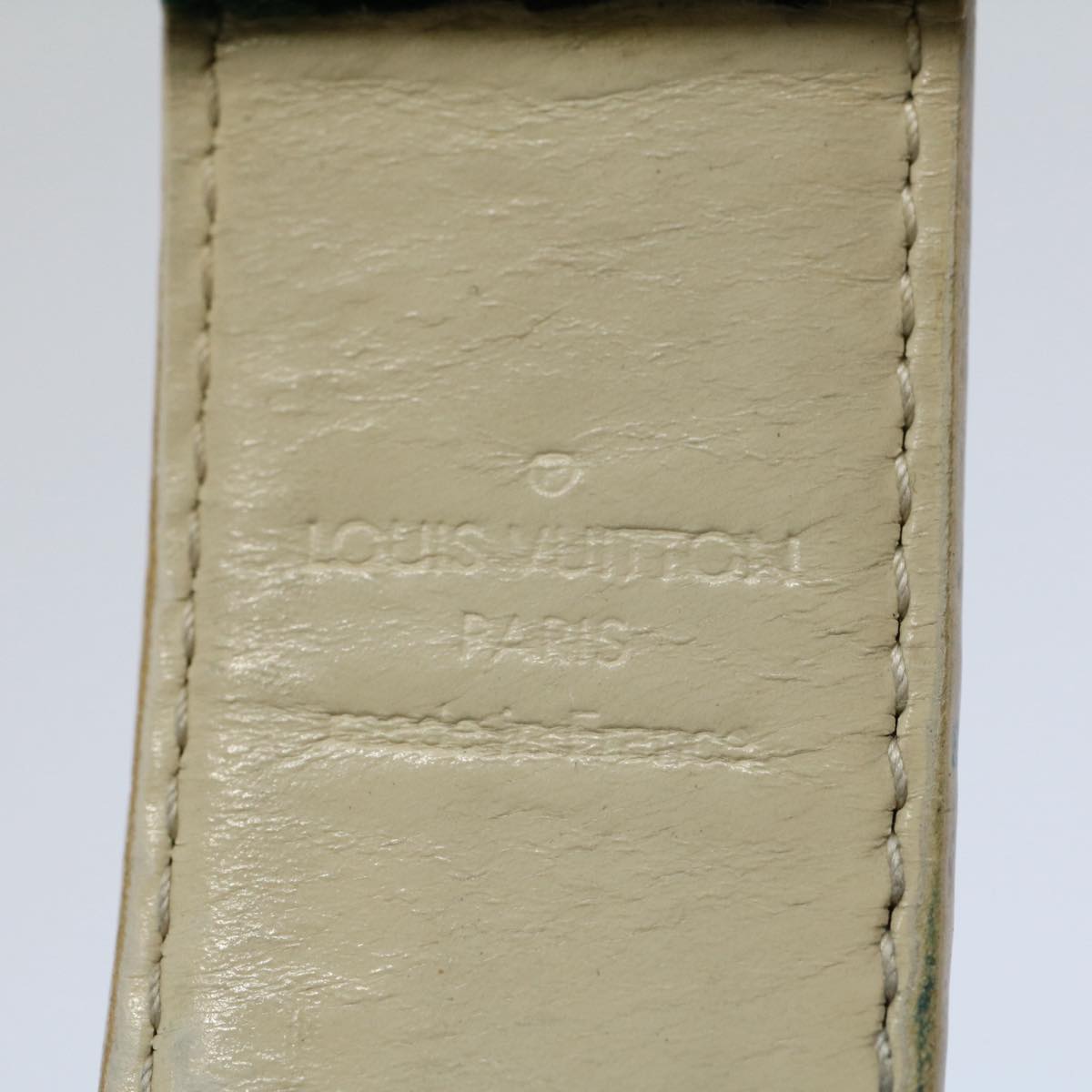 LOUIS VUITTON Damier Azur Ceinture Carre Belt 29.5""-33.5"" M9678 LV 55072