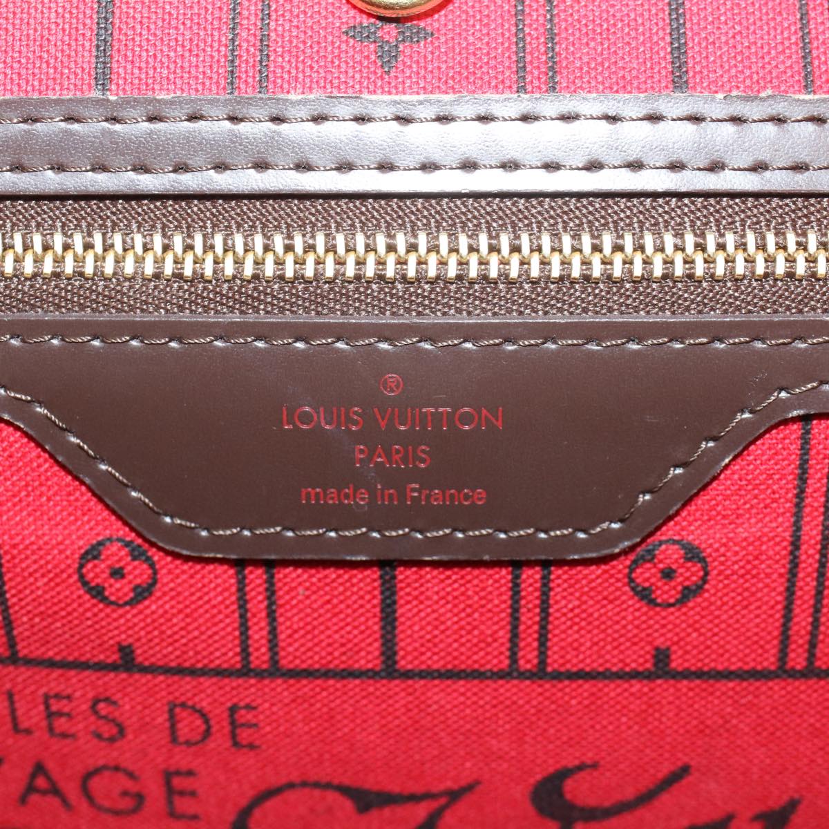 LOUIS VUITTON Damier Ebene Neverfull GM Tote Bag N51106 LV 55081