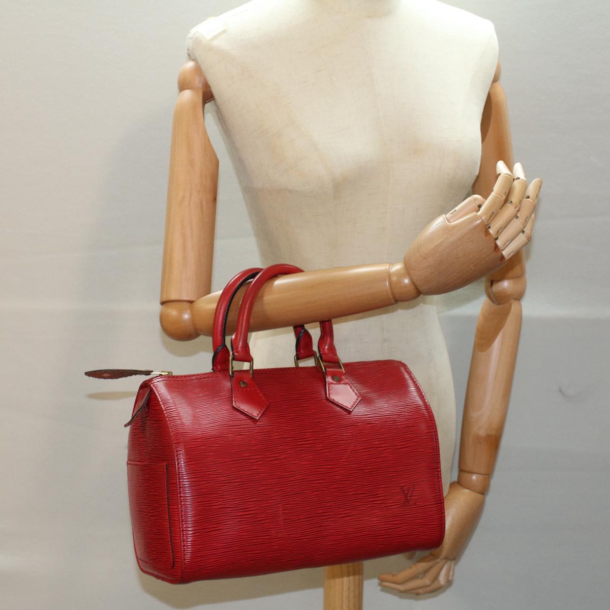 LOUIS VUITTON Epi Speedy 25 Hand Bag Castilian Red M43017 LV 55088