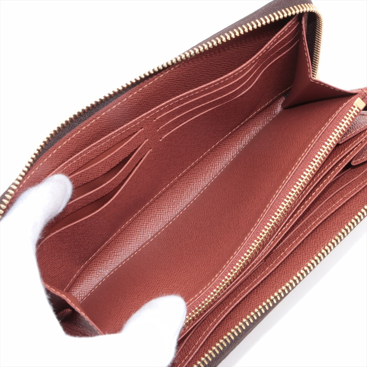 Louis Vuitton Monogram  Wallet M42616 Brown Round Zip Wallet