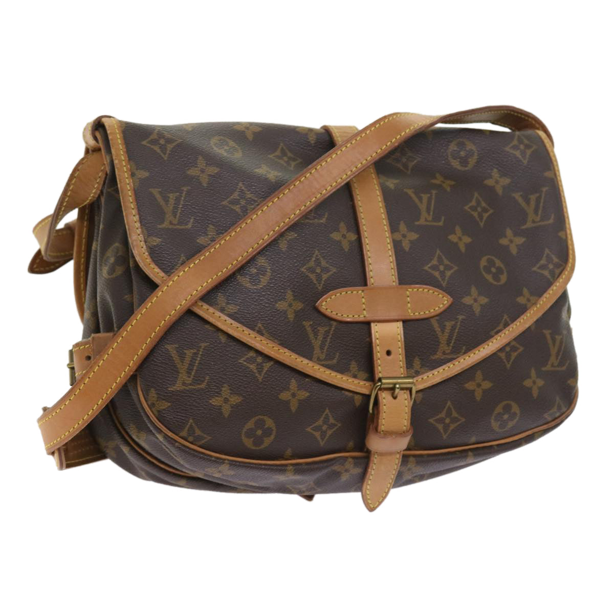 LOUIS VUITTON Monogram Saumur 30 Shoulder Bag M42256 LV 55101