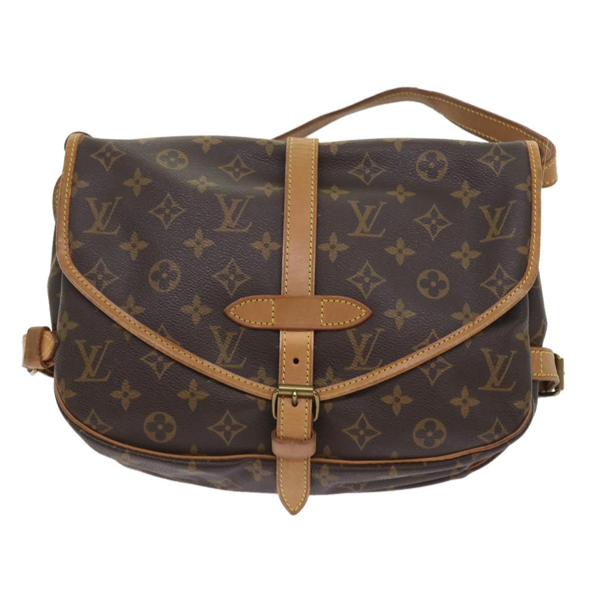 LOUIS VUITTON Monogram Saumur 30 Shoulder Bag M42256 LV 55101