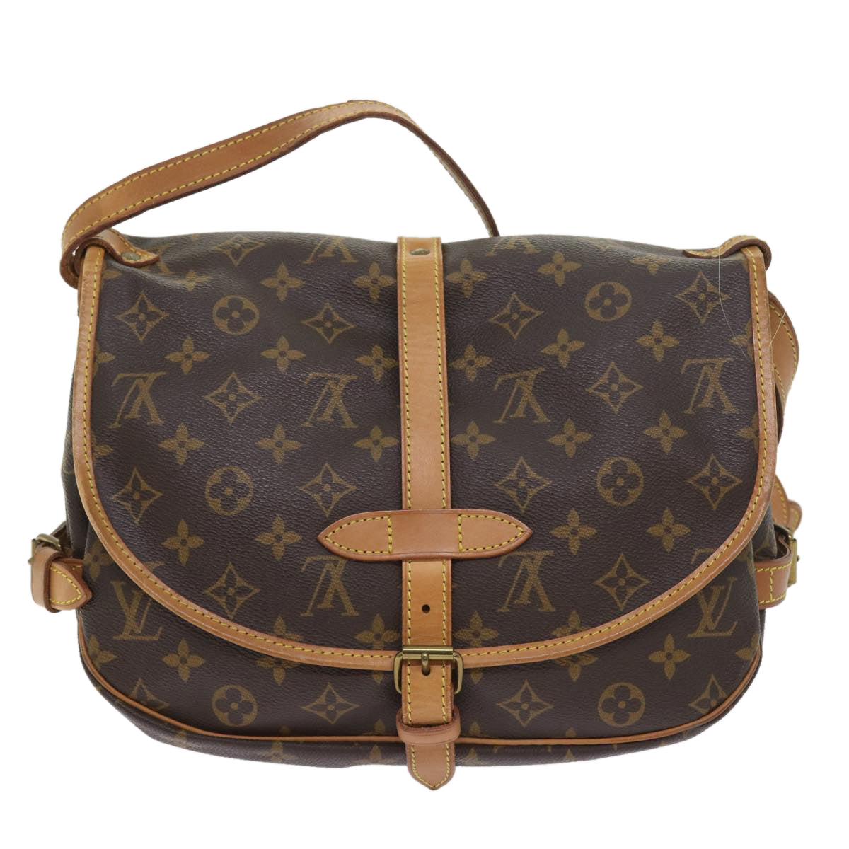 LOUIS VUITTON Monogram Saumur 30 Shoulder Bag M42256 LV 55101