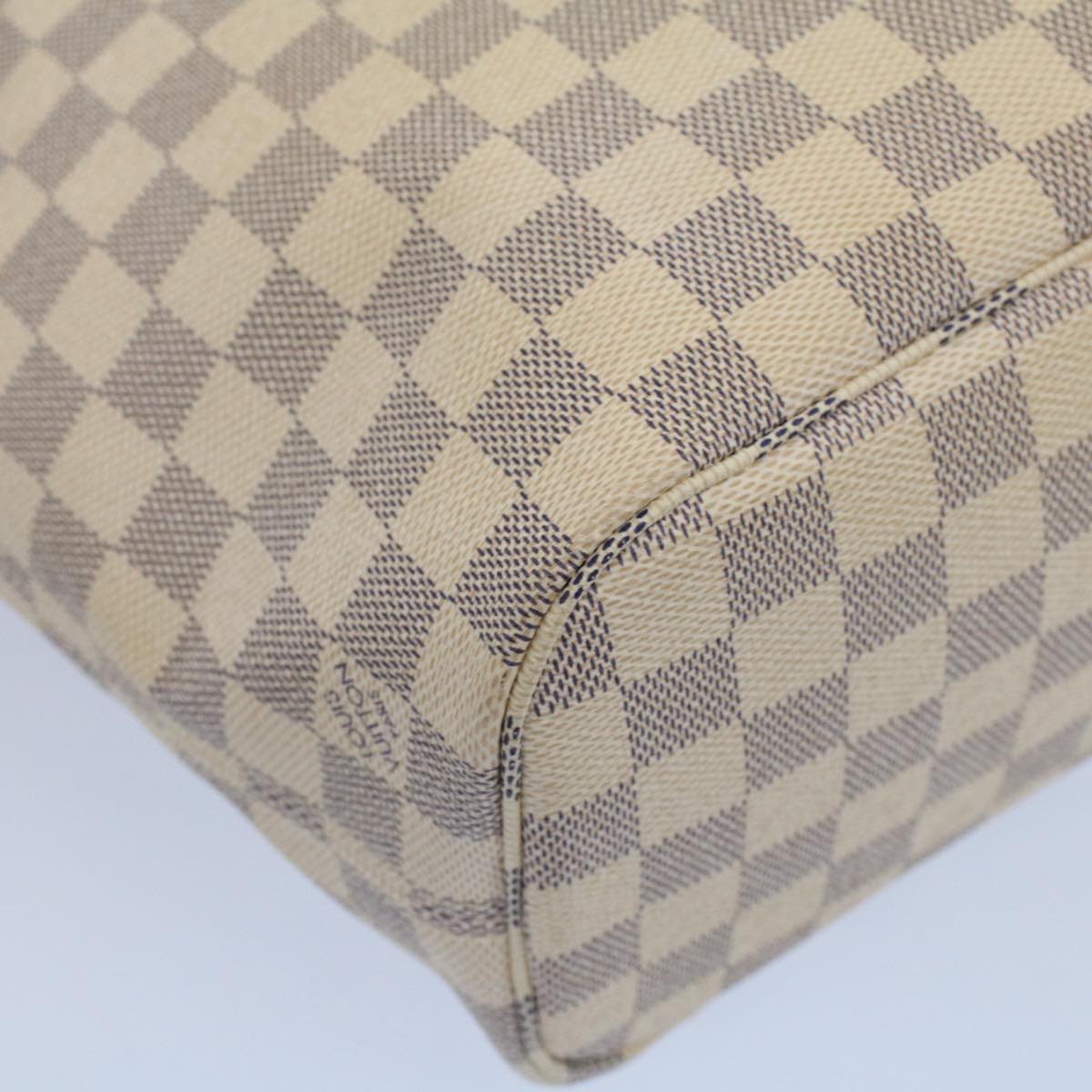 LOUIS VUITTON Damier Azur Neverfull PM Tote Bag N41362 LV 55104