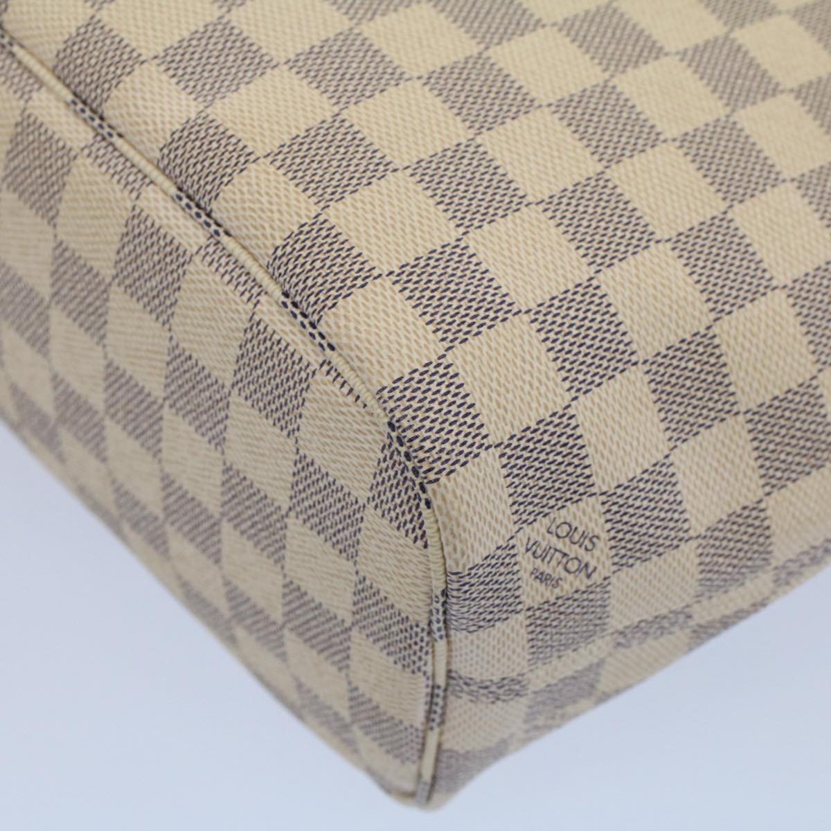 LOUIS VUITTON Damier Azur Neverfull PM Tote Bag N41362 LV 55104