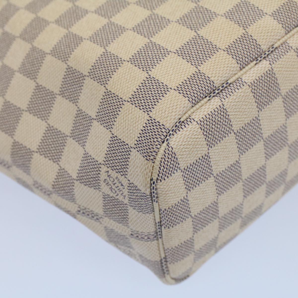 LOUIS VUITTON Damier Azur Neverfull PM Tote Bag N41362 LV 55104