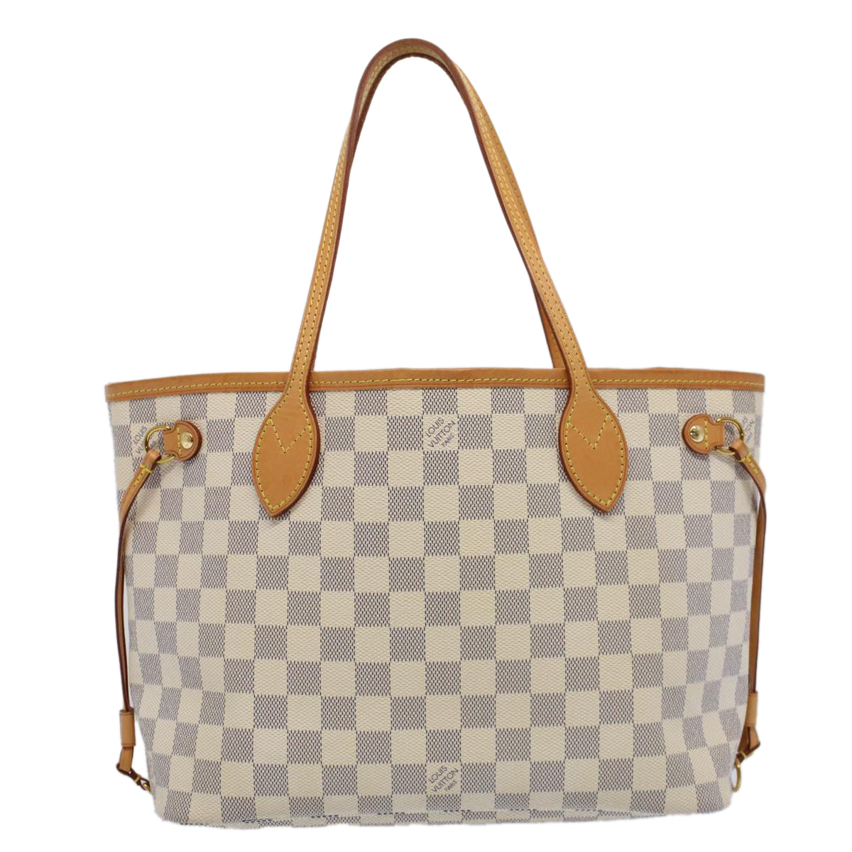 LOUIS VUITTON Damier Azur Neverfull PM Tote Bag N41362 LV 55104