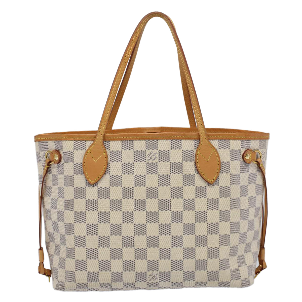 LOUIS VUITTON Damier Azur Neverfull PM Tote Bag N41362 LV 55104