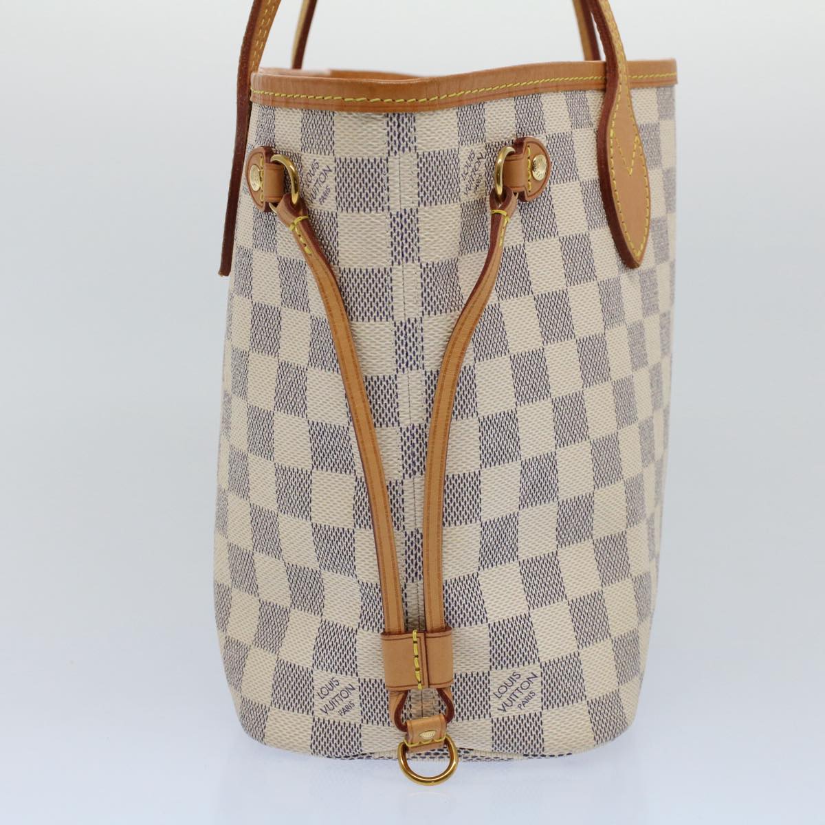 LOUIS VUITTON Damier Azur Neverfull PM Tote Bag N41362 LV 55104