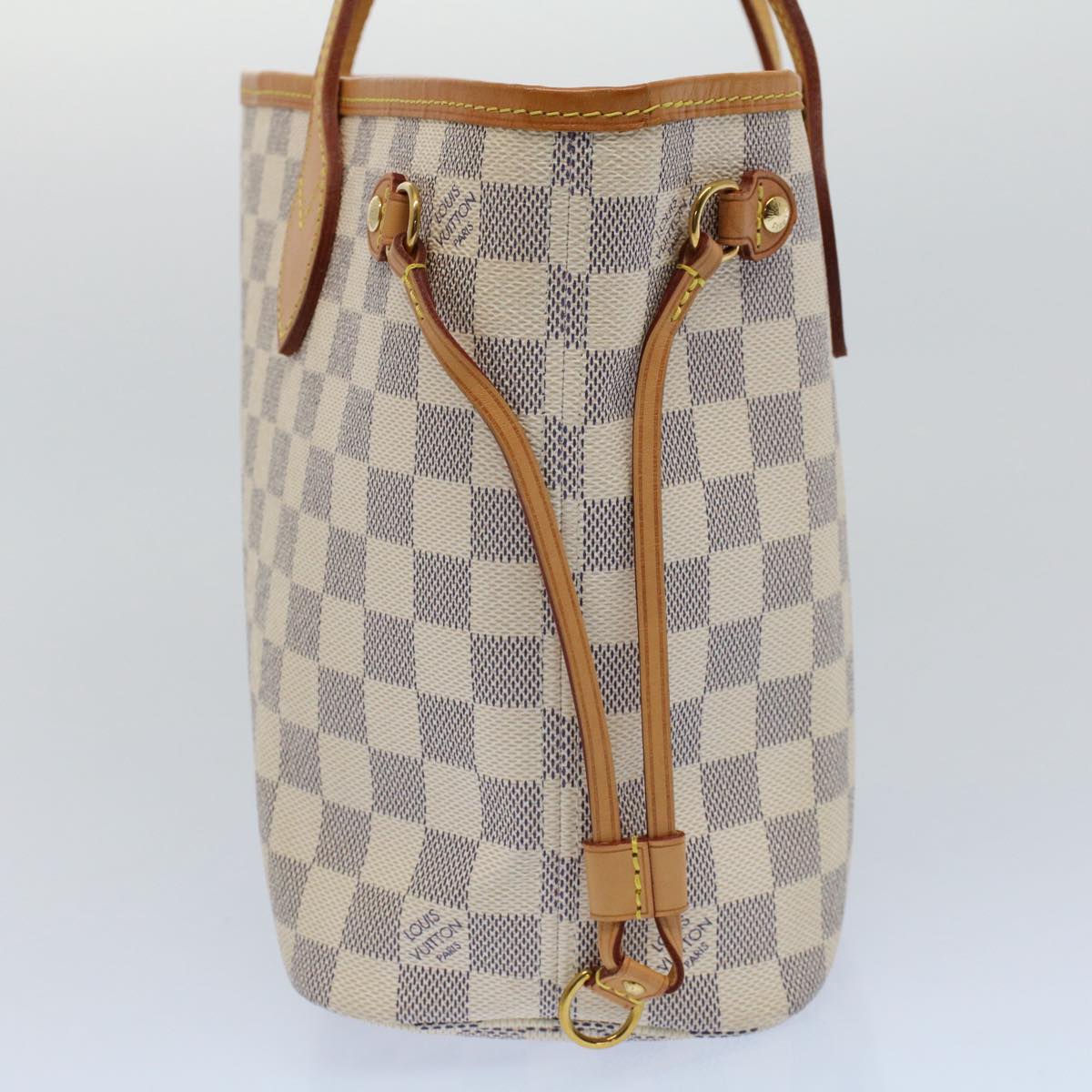LOUIS VUITTON Damier Azur Neverfull PM Tote Bag N41362 LV 55104