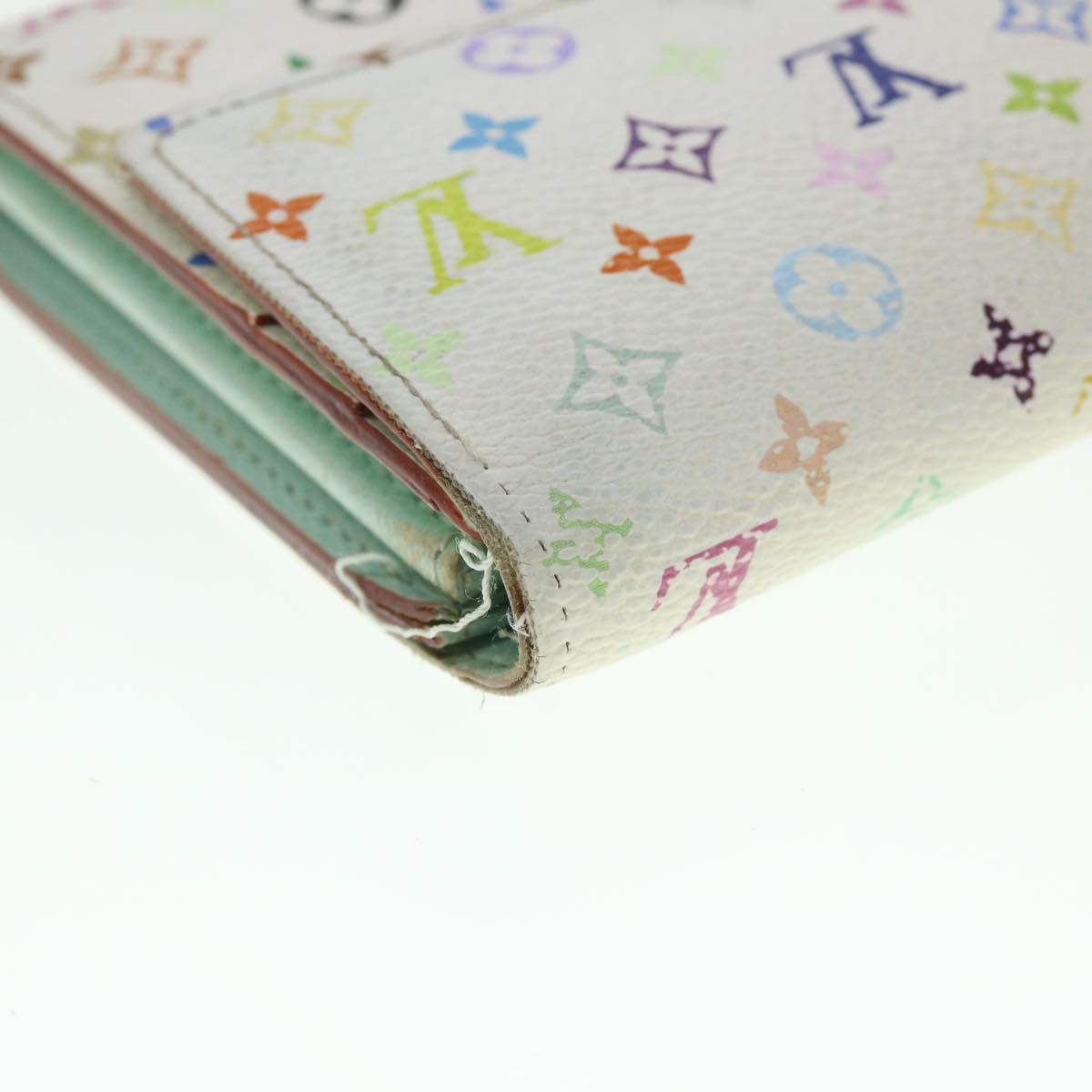 LOUIS VUITTON Multicolor Portefeuille Sarah Long Wallet White M93532 55113