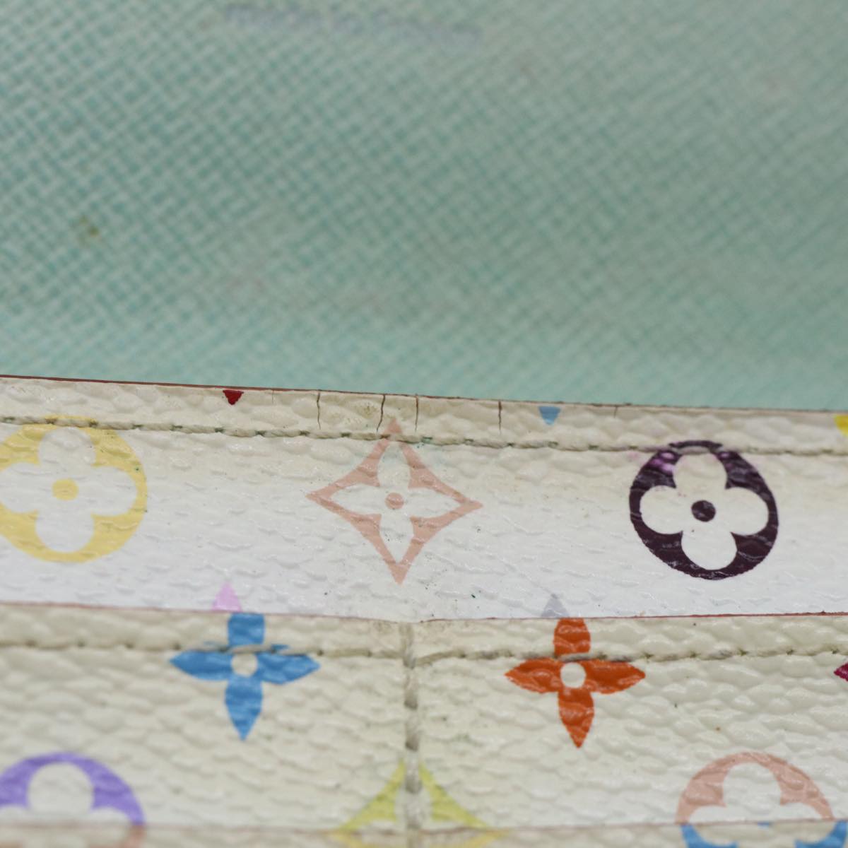LOUIS VUITTON Multicolor Portefeuille Sarah Long Wallet White M93532 55113
