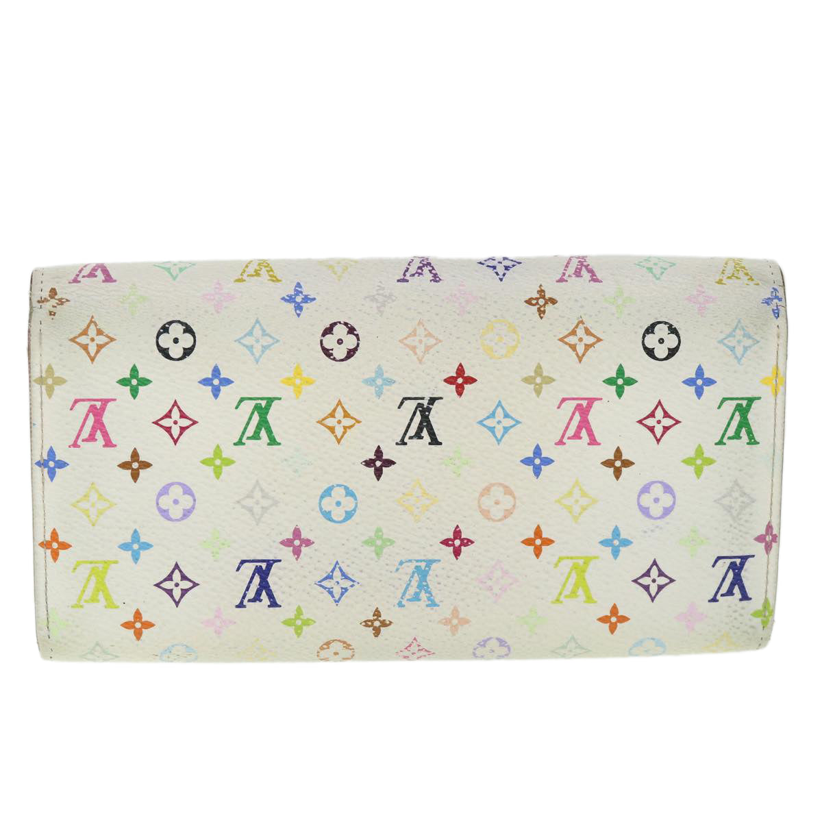 LOUIS VUITTON Multicolor Portefeuille Sarah Long Wallet White M93532 55113